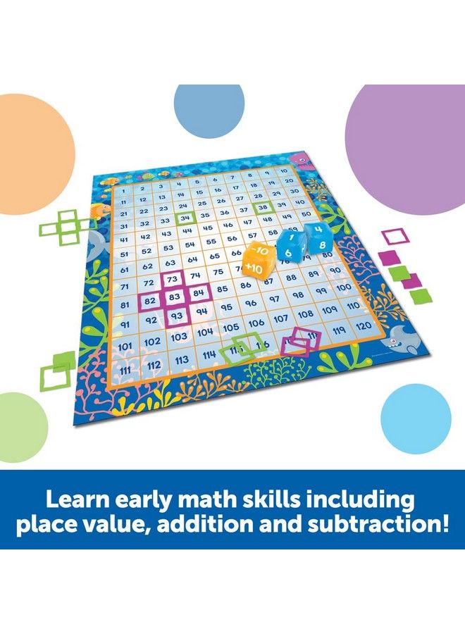 Make A Splash 120 Mat Floor Game Addition/Subtraction 136 Pieces Ages 6+ Math Games For Kids Educational Games