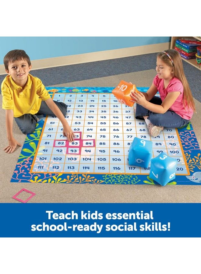 Make A Splash 120 Mat Floor Game Addition/Subtraction 136 Pieces Ages 6+ Math Games For Kids Educational Games