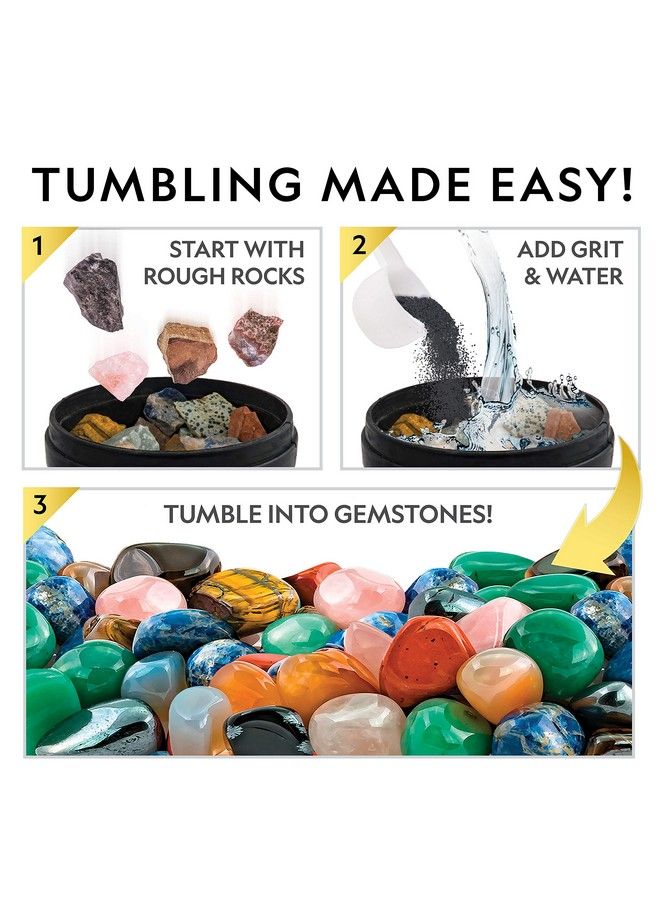 Rock Tumbler Grit And Polish Refill Kit Tumbling Grit Media Polish Up To 20 Lbs. Of Rocks Works With Any Rock Polisher Rock Tumbler Supplies