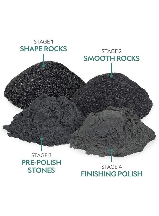 Rock Tumbler Grit And Polish Refill Kit Tumbling Grit Media Polish Up To 20 Lbs. Of Rocks Works With Any Rock Polisher Rock Tumbler Supplies