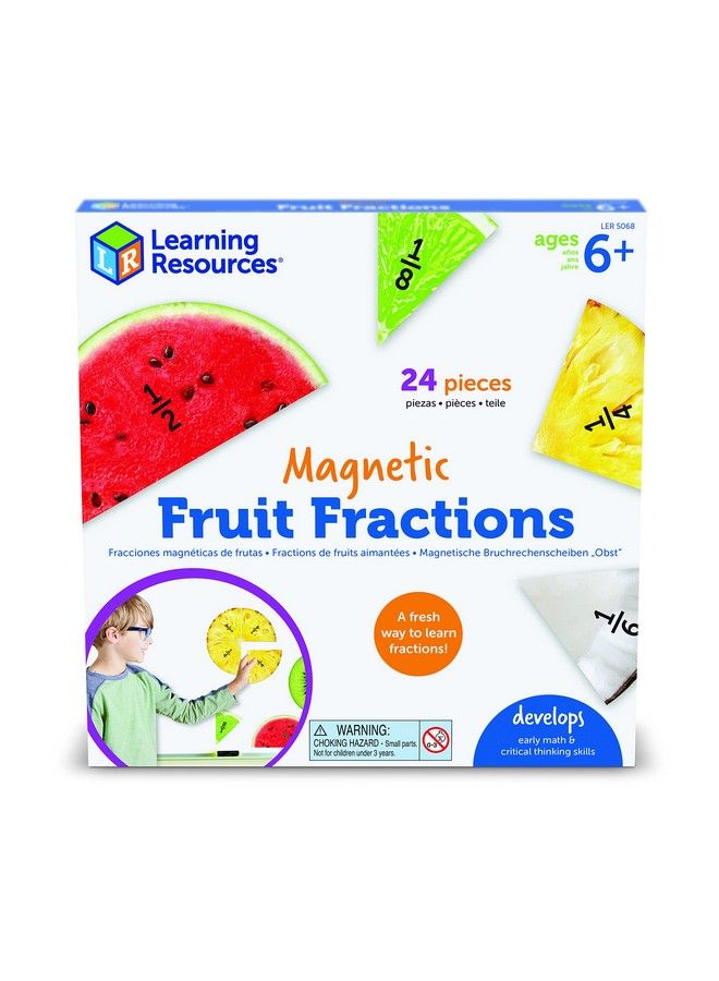 Magnetic Fruit Fractions Number Learning For Kids Math Montessori Math Games For Kids Educational Indoor Games 24 Pieces Age 6+