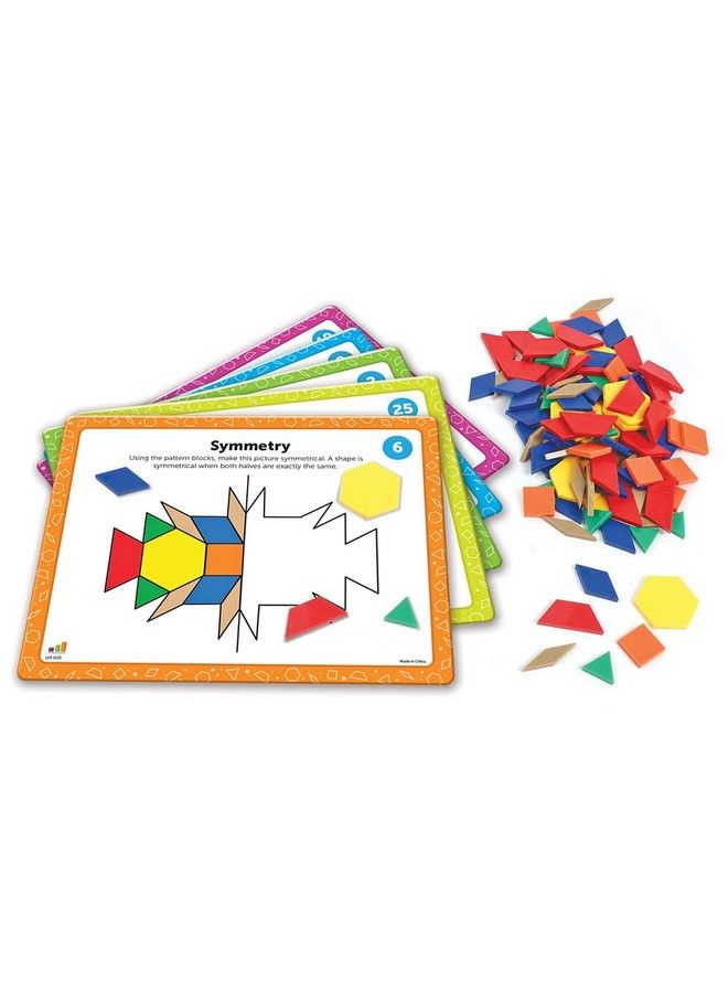 Pattern Block Math Activity Set Math Games For Kids Educational Games Preschool Math Montessori 144 Pieces Age 5+