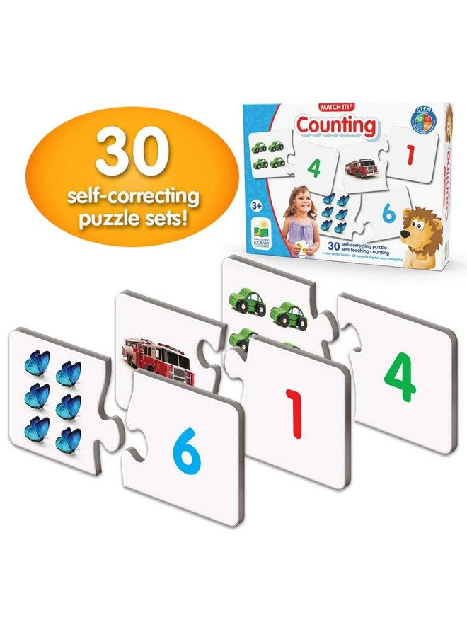 : Match It! Counting 30 Piece Self Correcting Number & Learn To Count Puzzle Preschool Learning Toys Award Winning Toys