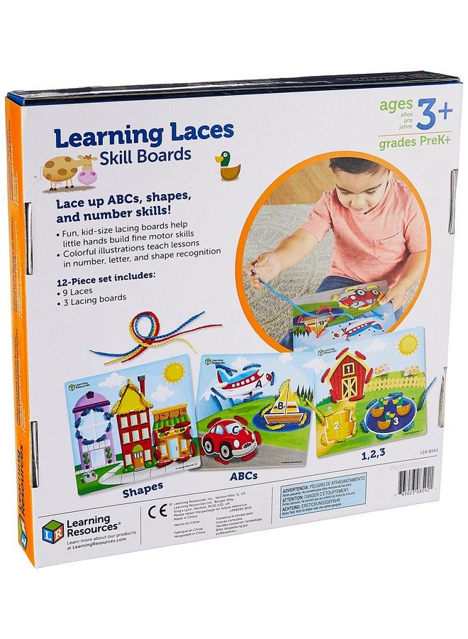 Learning Laces Letter Shape & Number Recognition Fine Motor Skills Toddler Readiness Ages 3+