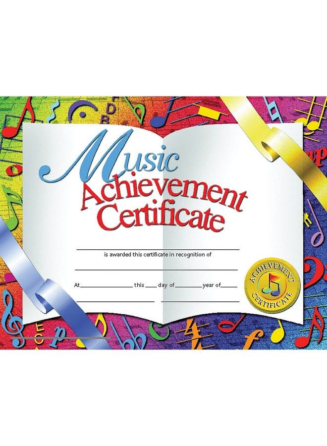 Hayes School Publishing Music Achievement Certificate 8.5