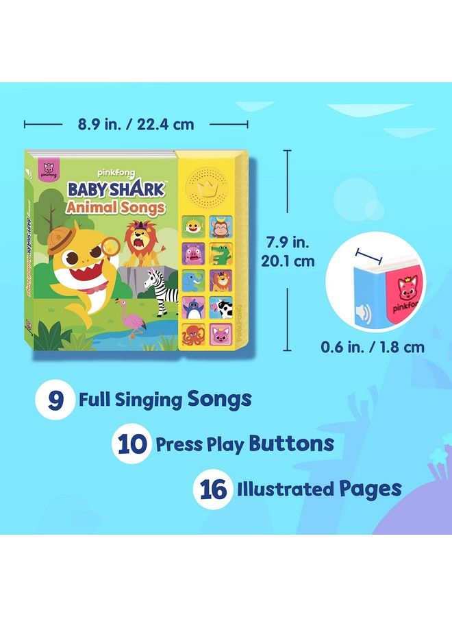 Baby Shark Animal Songs 10 Button Sound Book ; Learning & Education Toys ; Interactive Books For Toddlers 1 3 ; Gifts For Boys & Girls