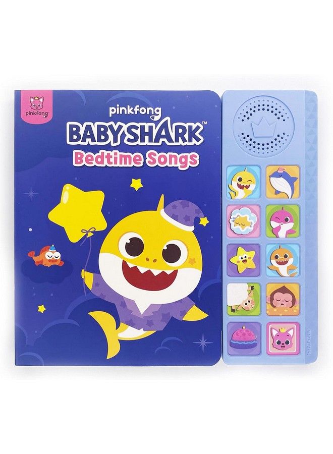 Baby Shark Bedtime Songs 10 Button Sound Book ; Baby Shark Toys ; Learning & Education Toys ; Interactive Baby Books For Toddlers 1 3 ; Gifts For Boys & Girls