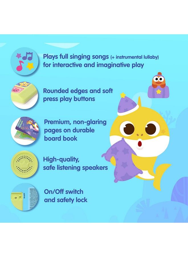 Baby Shark Bedtime Songs 10 Button Sound Book ; Baby Shark Toys ; Learning & Education Toys ; Interactive Baby Books For Toddlers 1 3 ; Gifts For Boys & Girls