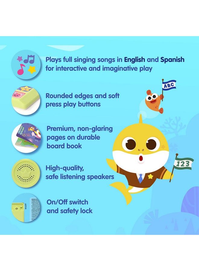 Baby Shark English Spanish Bilingual Learning Songs 10 Button Sound Book Baby Shark Bilingual Children'S Sound Books Interactive Learning Books For Toddlers Learning & Education Toys 18 Months