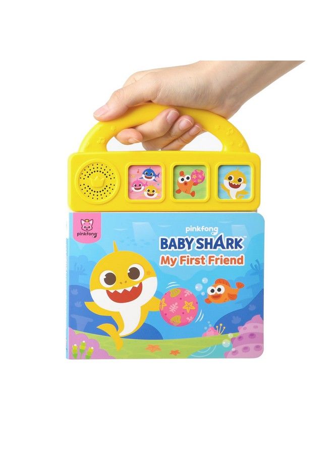 Baby Shark My First Friend 3 Button Sound Book With Handle Children'S Sound Books Interactive Learning Books For Toddlers Learning & Education Toys Baby Shark Gifts For Babies