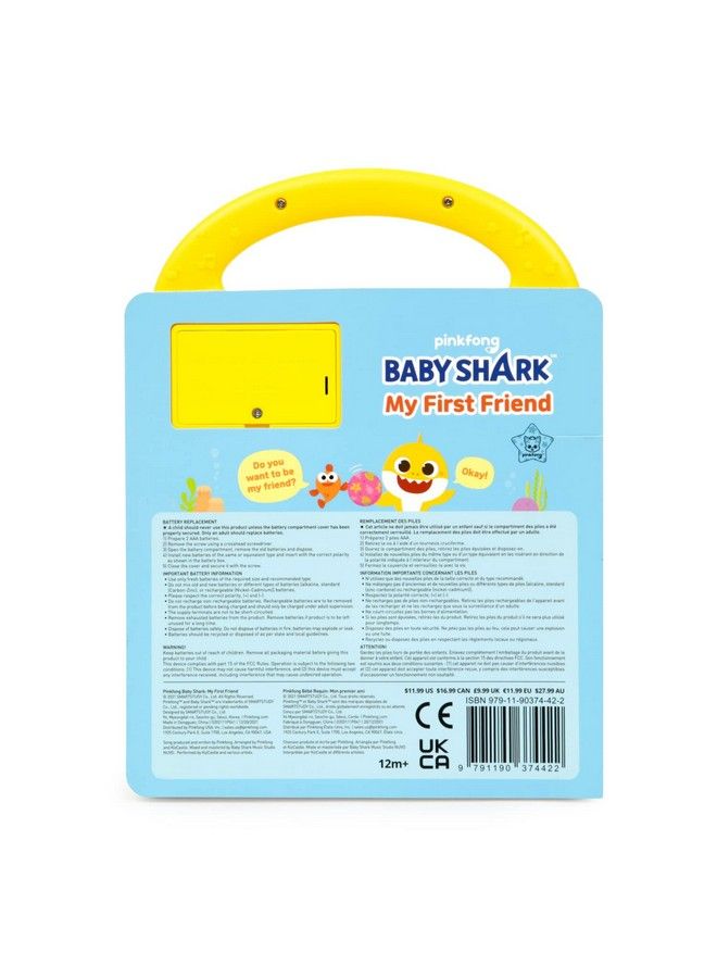 Baby Shark My First Friend 3 Button Sound Book With Handle Children'S Sound Books Interactive Learning Books For Toddlers Learning & Education Toys Baby Shark Gifts For Babies