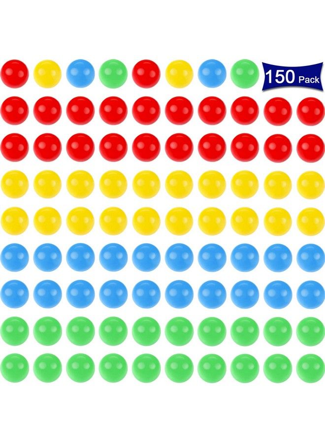 150 Pieces 144 Mm Game Replacement Marbles Plastic Colored Game Balls Compatible With Hungry Hungry Hippos Greedy Frog
