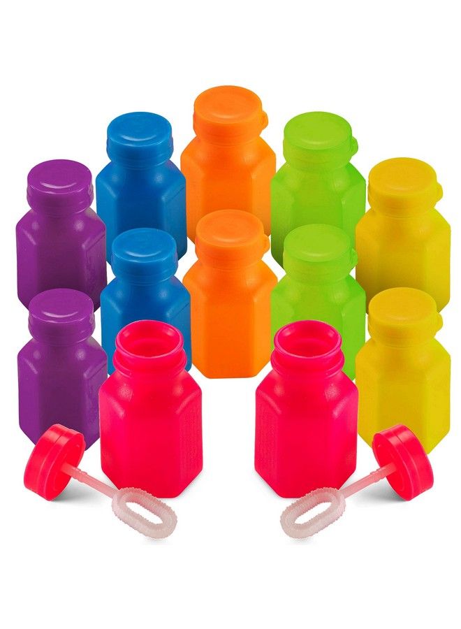 Mini Neon Party Bubbles For Kids (Pack Of 12) Bulk Bubble Wands And Bottles For Blowing Bubbles Birthday Party Favors Toy Gift Outdoor Summer Parties Supplies Carnivals And Goody Bag Stuffers