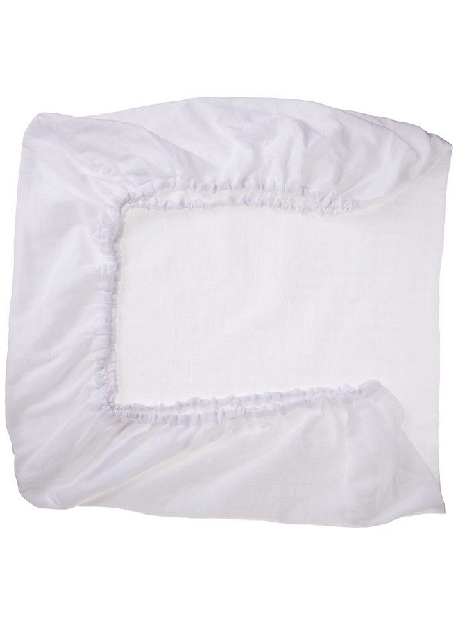 Softest Cotton Muslin Fitted Crib Sheet/Toddler Sheet For Baby Boy & Girl Pure White