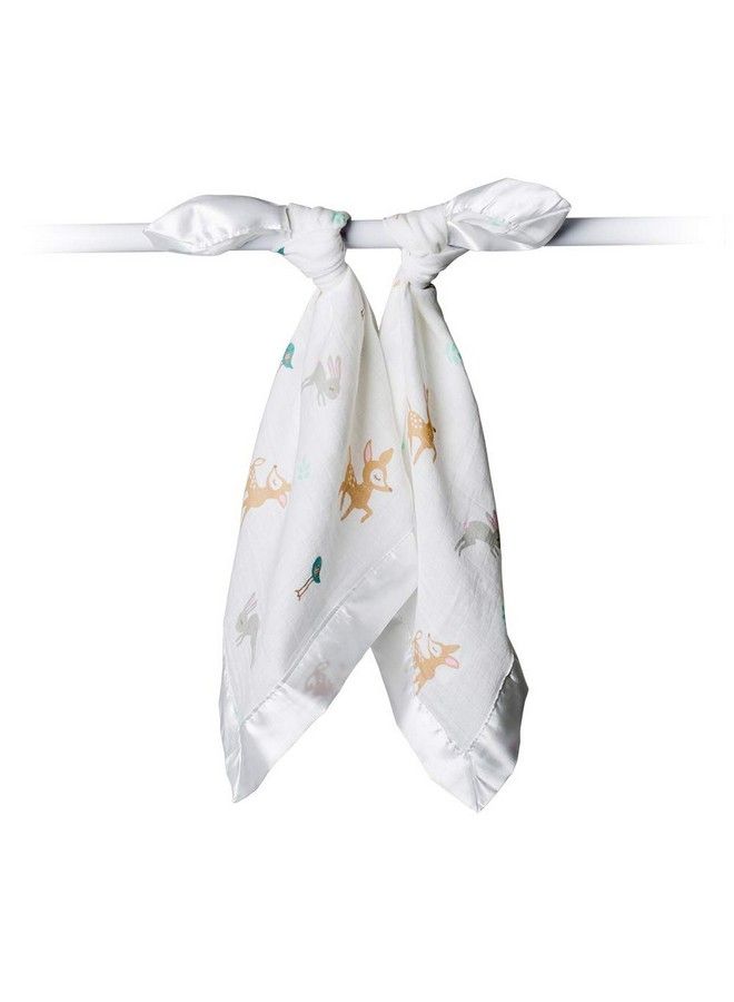 Baby Cotton Muslin Security Blankets Pack Of 2 16 X 16 Inches Little Fawn