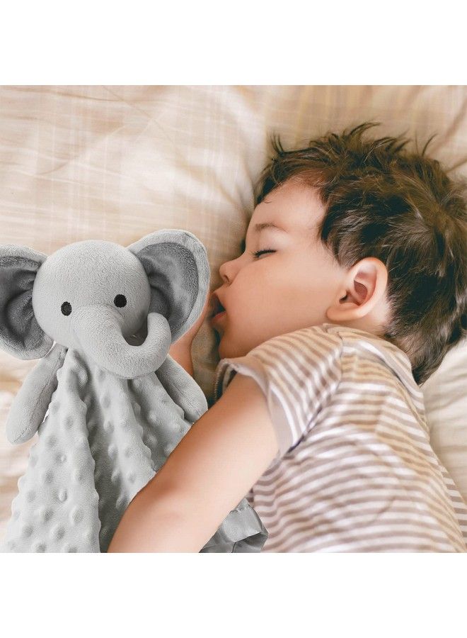 Elephant Loveys For Babies Soft Security Blanket Baby Snuggle Toy Stuffed Animal Blanket Baby Registry Search Baby Boy Gifts For Infant And Toddler Gray 16 Inch