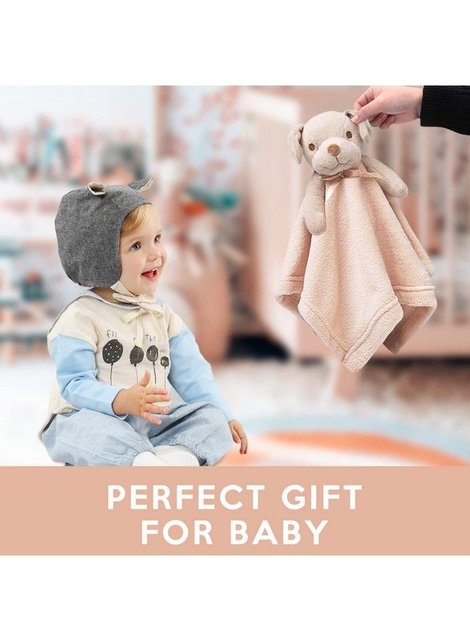 Dog Security Blanket Brown Soft Puppy Lovey For Boys And Girls Unisex Lovie Baby Gifts For Toddler And Infant 16 Inch