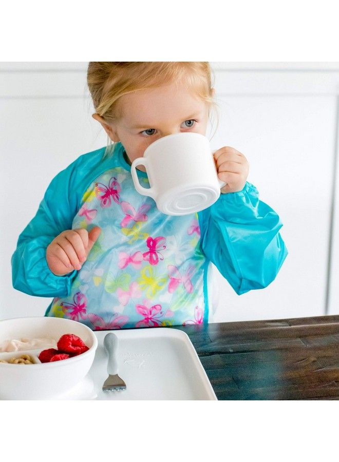 Learning Cup ; Silicone Helps Avoid Harmful Chemicals ; Helps Toddler Develop Independent Drinking Skills 2 Easy Grip Handles Heat Resistant Dishwasher Safe White