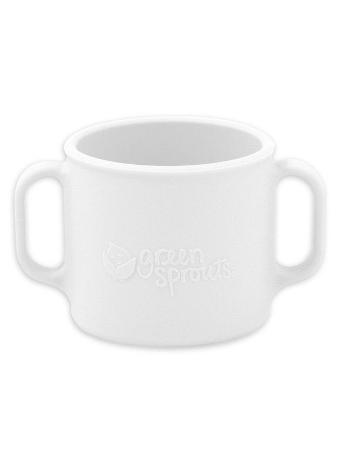 Learning Cup ; Silicone Helps Avoid Harmful Chemicals ; Helps Toddler Develop Independent Drinking Skills 2 Easy Grip Handles Heat Resistant Dishwasher Safe White