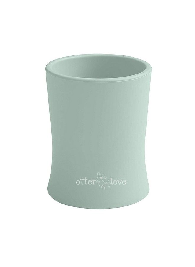 Silicone Baby & Toddler Training Cup Pediatric Ot Approved 100% Platinum Pure Lfgb Silicone Unbreakable Plastic Free Tiny Cup Perfect For Baby Led Weaning (Sage)