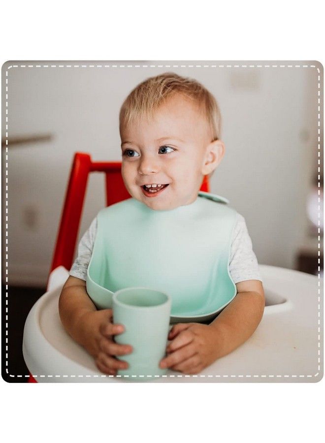 Silicone Baby & Toddler Training Cup Pediatric Ot Approved 100% Platinum Pure Lfgb Silicone Unbreakable Plastic Free Tiny Cup Perfect For Baby Led Weaning (Sage)
