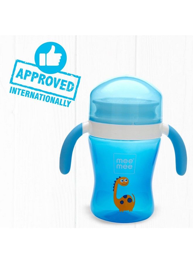 Bpa Free 2 In 1 Convertible Sipper Cup With Soft Spout & Straw Anti Leak Detachable Handle For Babies;Toddlers;Kids 240 Ml Blue (Plastic)