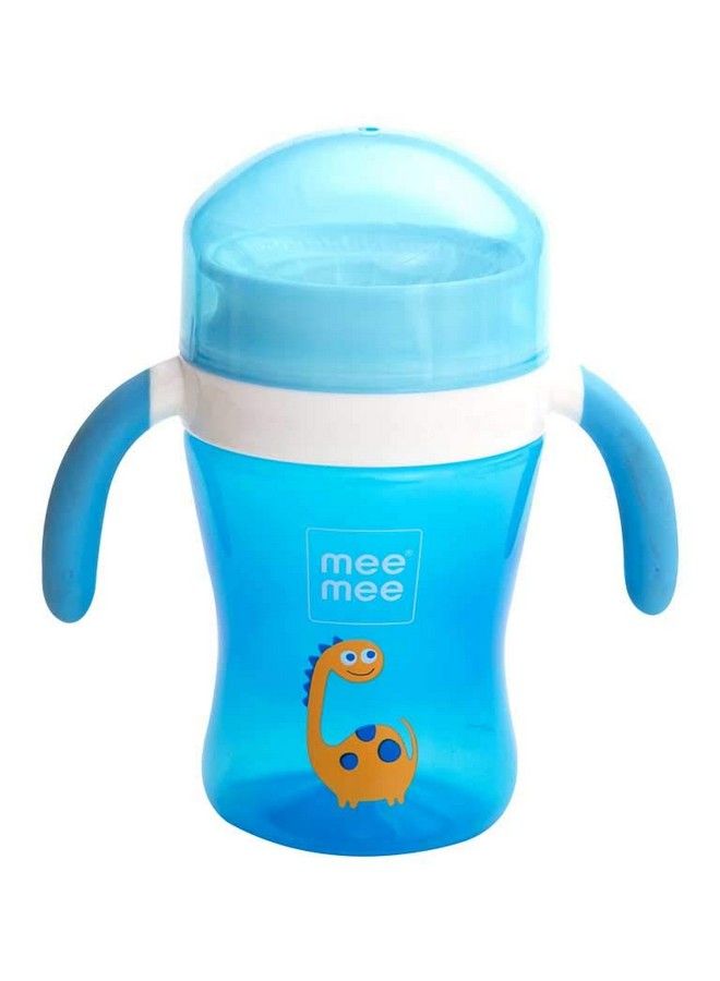 Bpa Free 2 In 1 Convertible Sipper Cup With Soft Spout & Straw Anti Leak Detachable Handle For Babies;Toddlers;Kids 240 Ml Blue (Plastic)