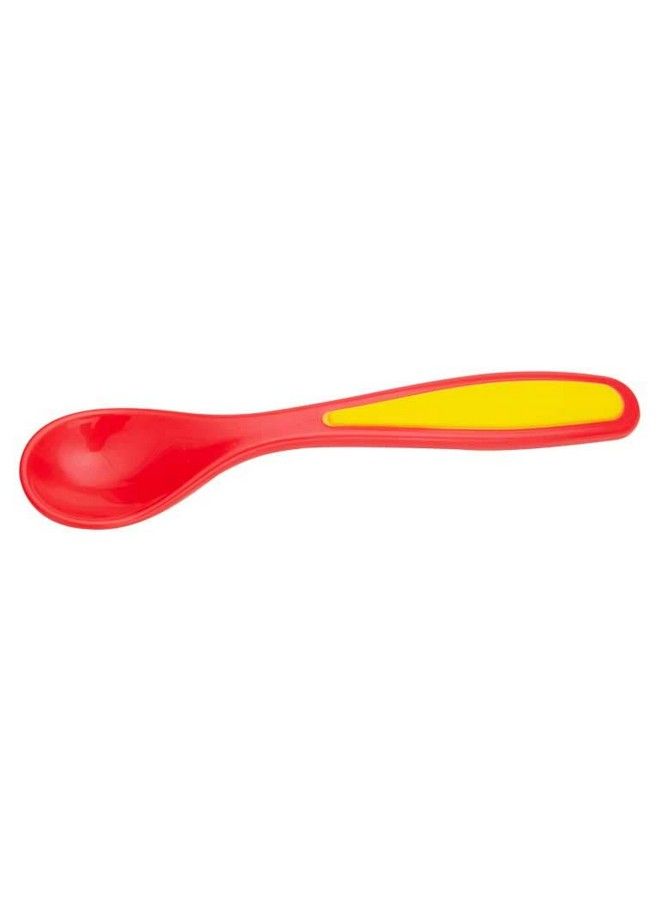 Air Tight Baby Feeding Bowl ; Bpa Free ; With Soft Tip Spoon (Red Yellow)