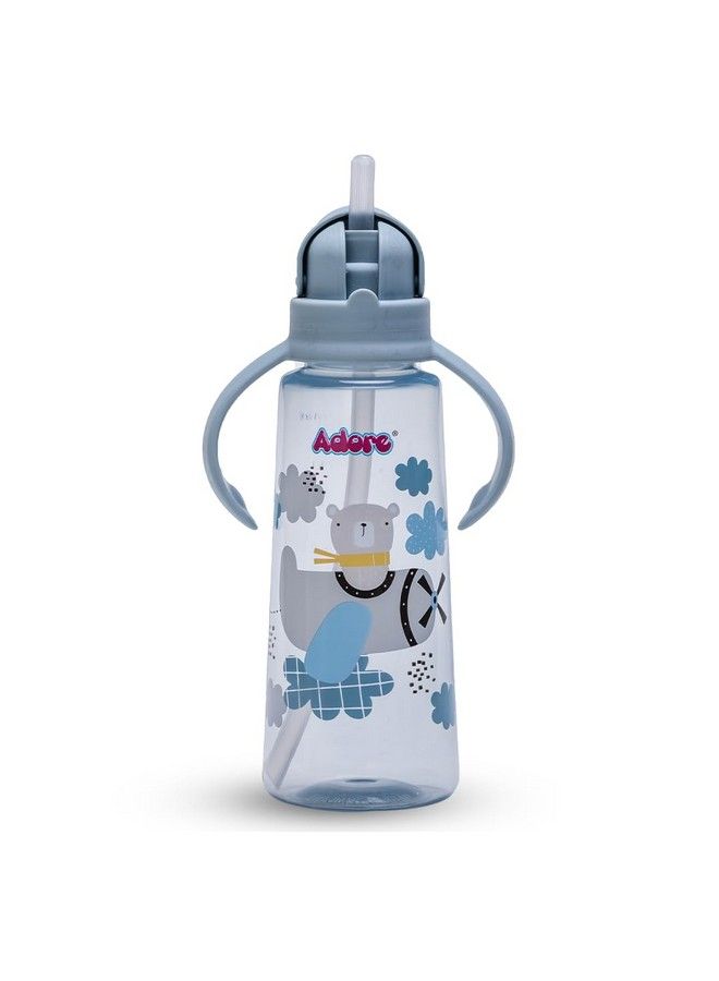 Bling Straw Sipper With Handle 270Ml (Blue)