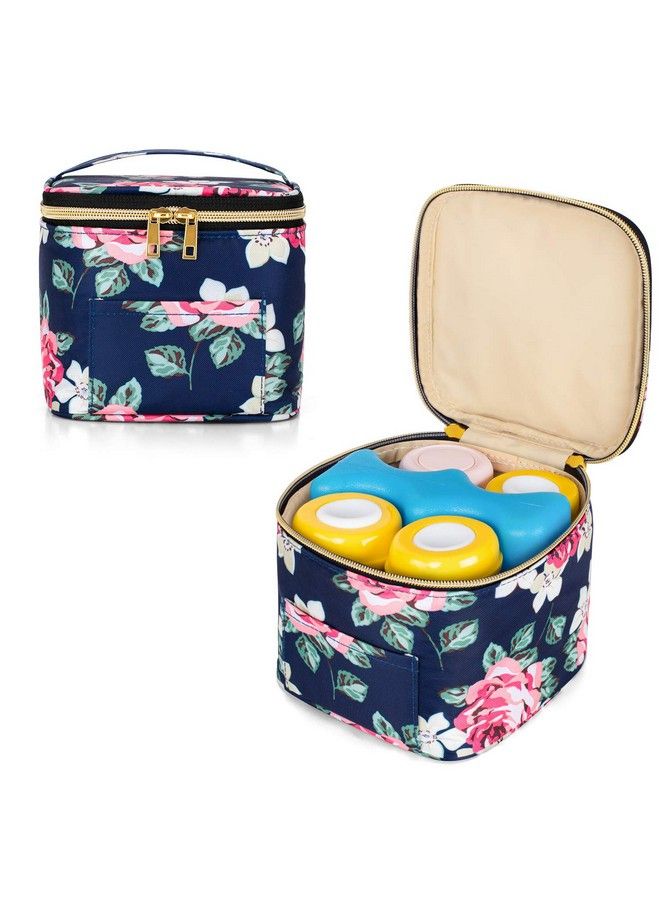 Breastmilk Cooler Bag Baby Bottles Bag For Up To 4 Large 5 Ounce Bottles Without Nipple Perfect For Working Mom Mother (Bag Only) Peony