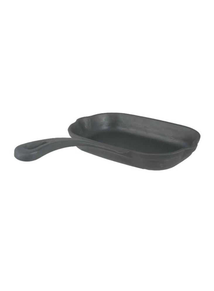 Cast Iron Rectangle Fry pan 27 x 22cm Pre-Seasoned Griller with Polished Cooking Surface