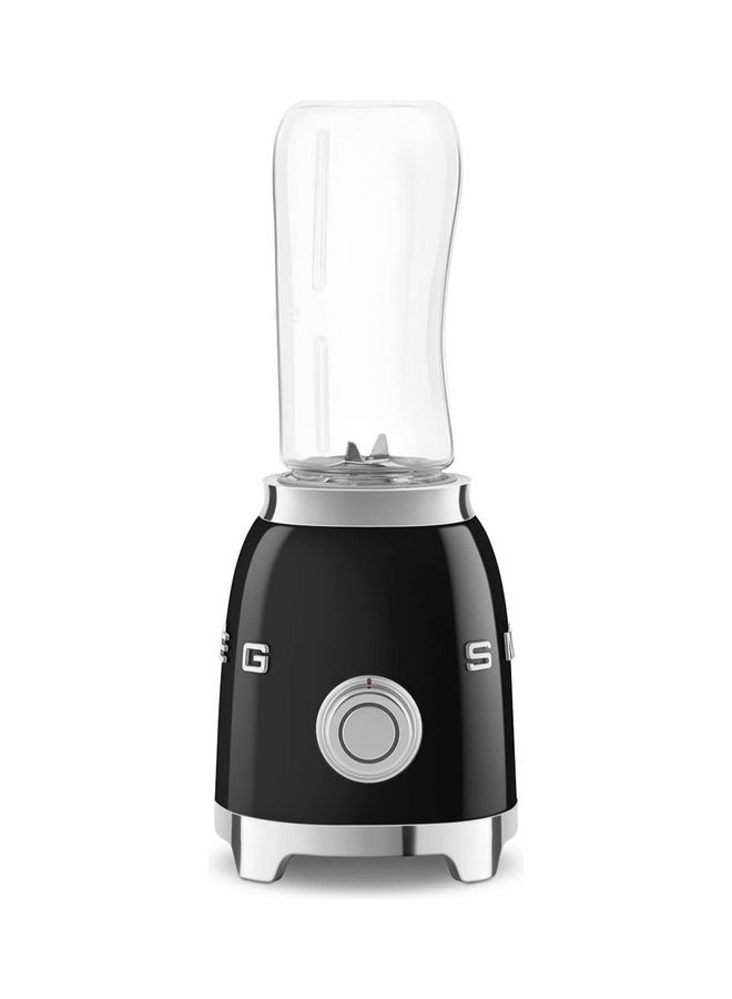 50's Retro Style Aesthetic Blender With 2 Speed Settings And 2 Bottles-To-Go 300 W PBF01BLUK Black