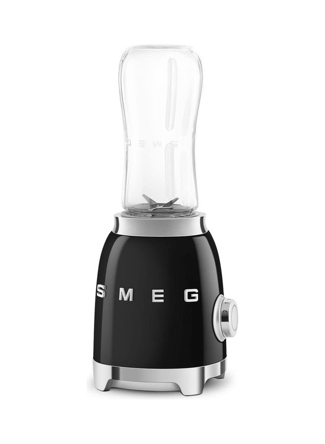 50's Retro Style Aesthetic Blender With 2 Speed Settings And 2 Bottles-To-Go 300 W PBF01BLUK Black