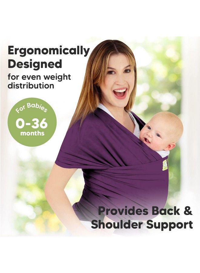 Baby Wrap Carrier All In 1 Original Breathable Baby Sling Lightweighthands Free Baby Carrier Sling Baby Carrier Wrap Baby Carriers For Newborninfant Baby Wraps Carrier (Royal Purple)