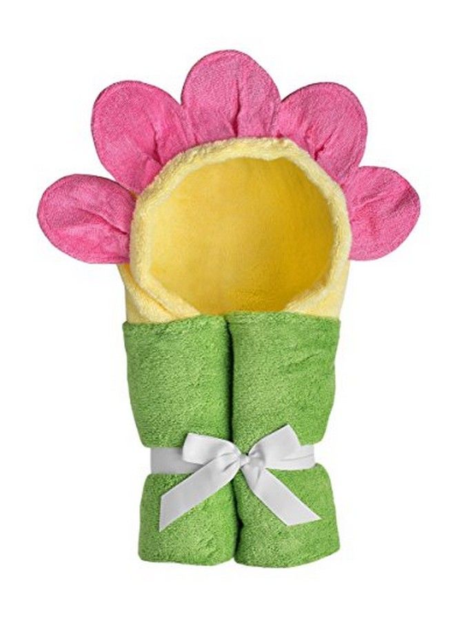 Hooded Baby Towel For Kids 2 8 ; Large 100% Cotton Baby Towel For Girls ; Cute Flower Bath Towels For Babies And Toddlers With Pink Petals