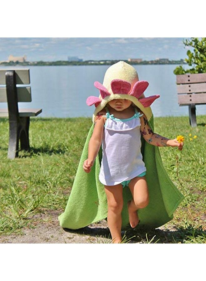 Hooded Baby Towel For Kids 2 8 ; Large 100% Cotton Baby Towel For Girls ; Cute Flower Bath Towels For Babies And Toddlers With Pink Petals
