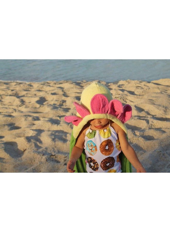 Hooded Baby Towel For Kids 2 8 ; Large 100% Cotton Baby Towel For Girls ; Cute Flower Bath Towels For Babies And Toddlers With Pink Petals