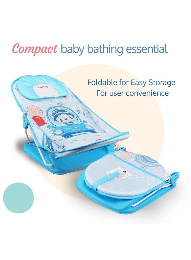 Happy Wheels Baby Bather For Baby 0 6 Months New Born Baby Bath Chair 3 Position Adjustable Washable Soft Mesh Large Seat (Multicolor)