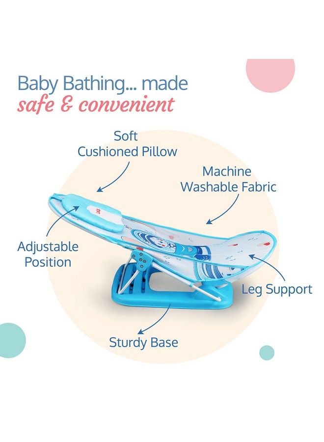Happy Wheels Baby Bather For Baby 0 6 Months New Born Baby Bath Chair 3 Position Adjustable Washable Soft Mesh Large Seat (Multicolor)
