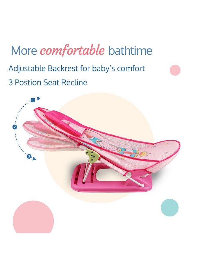 Happy Astronaut Baby Bather For Baby 0 12 Months New Born Baby Bath Chair 3 Position Adjustable Washable Soft Mesh Large Seat (Multicolor)