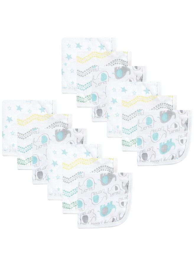 Unisex Baby Muslin Washcloths Basic Elephant One Size