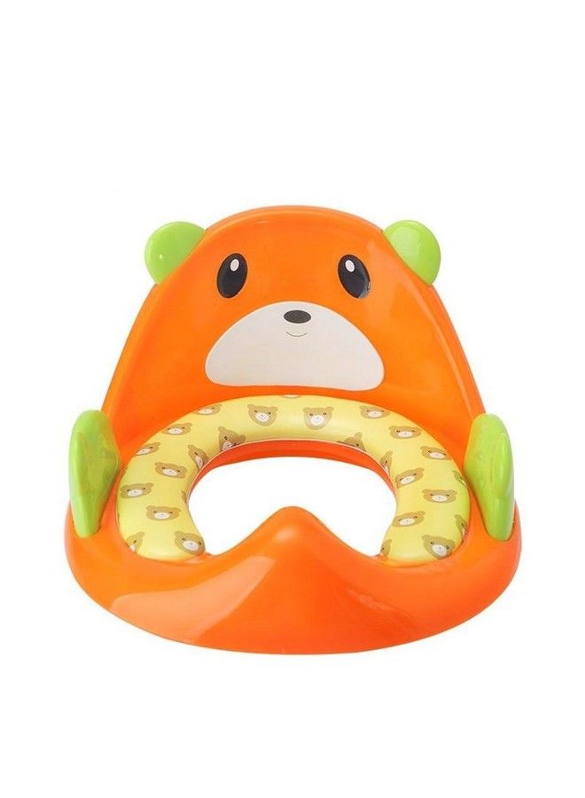 Premium Potty Training Seat For Boys And Girls ; Toddler Potty Ring ; Fits Round And Oval Toilets (Orange)