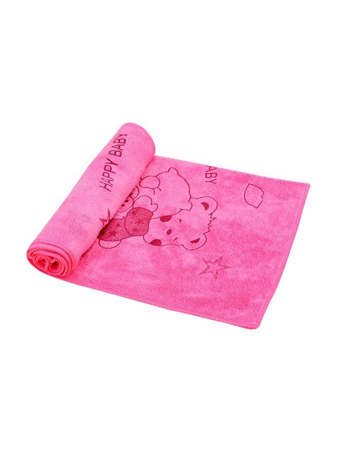 Towel For Newborn;Baby;Kids; Super Soft Baby Bath Towel Set For Infants;Bathing Accessories (Dark Pink & Dark Blue Small(46X84Cm))