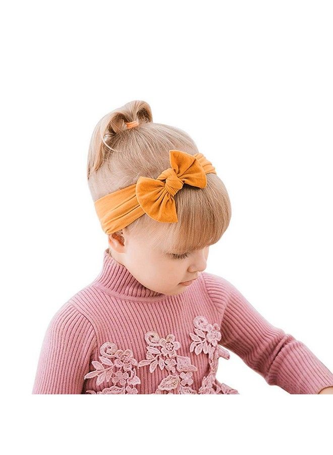6 Piece Baby Nylon Headbandsturban Knotted Girls Hairband Super Soft And Stretchy Hair Wrap For Newborn Toddle Childrens Girls 123456 Year Old