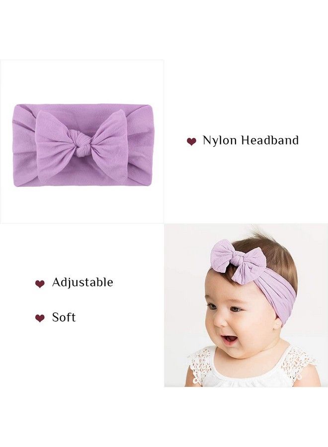 6 Piece Baby Nylon Headbandsturban Knotted Girls Hairband Super Soft And Stretchy Hair Wrap For Newborn Toddle Childrens Girls 123456 Year Old