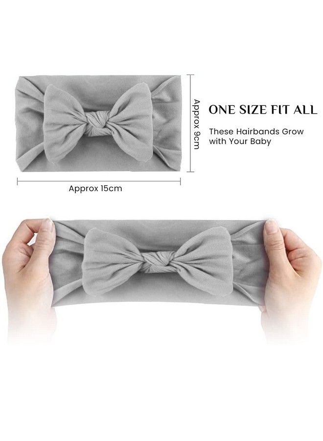 6 Piece Baby Nylon Headbandsturban Knotted Girls Hairband Super Soft And Stretchy Hair Wrap For Newborn Toddle Childrens Girls 123456 Year Old
