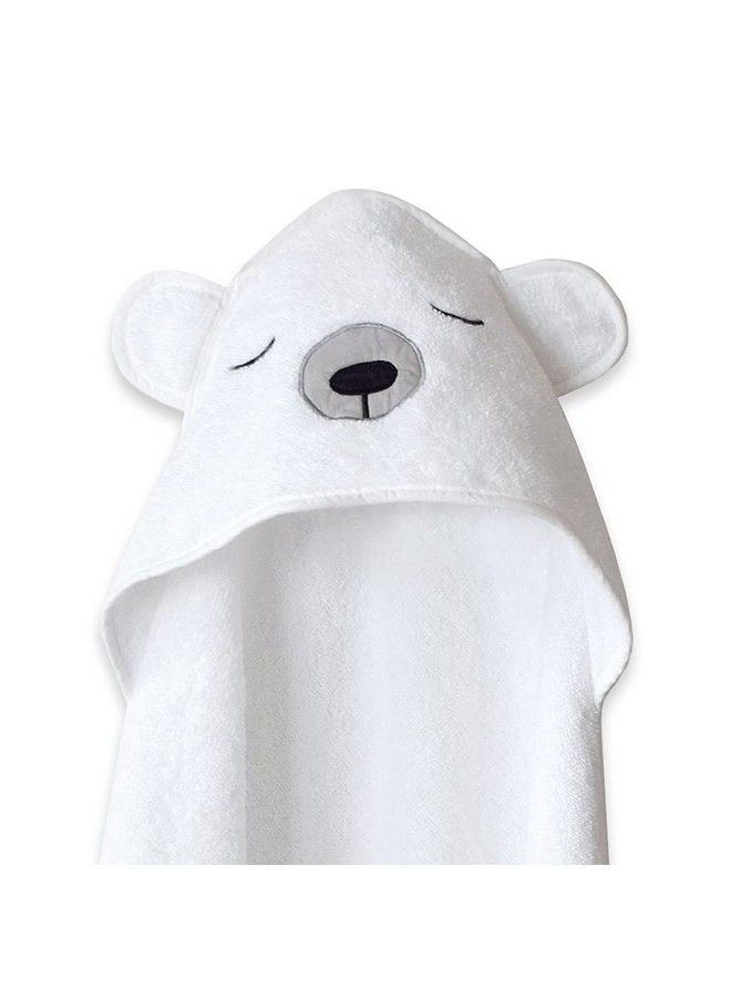 Organic Cotton Hodded Towel For 0 To 18 Months Baby Pack Of 1 Polar Bear White