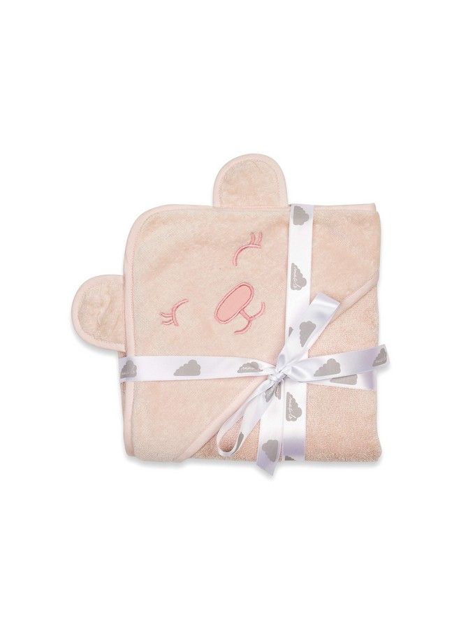 Organic Cotton Hodded Towel For 6 To 12 Months Baby Pack Of 1 Girly Pink