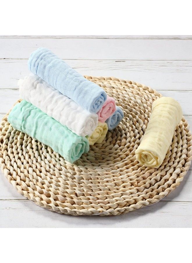 30 Pcs Baby Natural Cotton Burp Cloths Baby Wipes Soft Newborn Baby Face Towel Absorbent Muslin Washcloth For Bath Shower 12 X 12 Inches