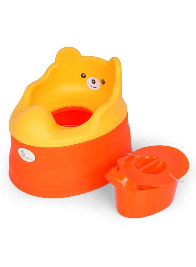 Tiny Tots Potty Seat Adaptable Potty Training Seat For New Born Baby Infant Kids (Orange Yellow)